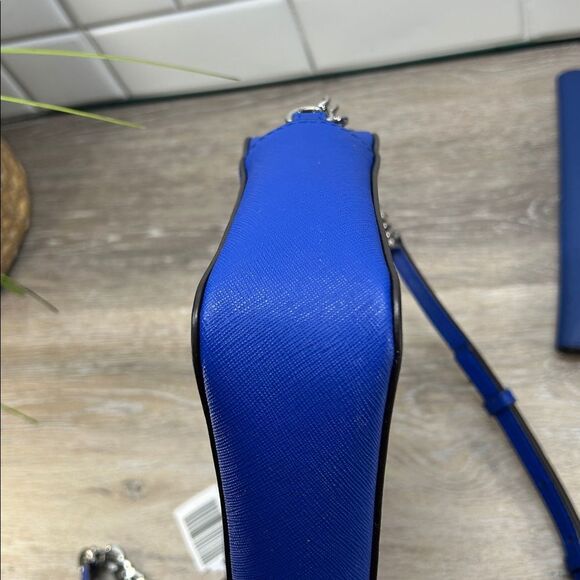 9616 Michael Kors Navy Perforated Crossbody & wallet 243349616 - Picture 6 of 14